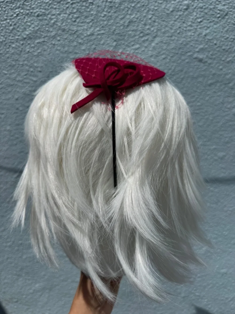 Deep Pink Fascinator - Picture 3 of 4